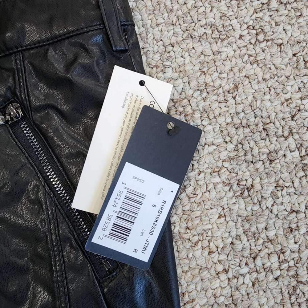 NWT Guess Faux-Leather Pants Size 6 - Picture 3 of 7